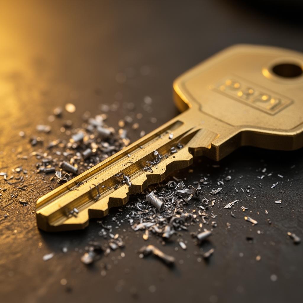 Freshly cut bike key